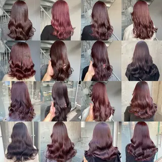 セミロング カラー 大人っぽ♡上品な暖色 ♡ブリーチなし♡のヘアスタイル