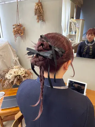 ロング カラー ヘアアレンジ 山下 悠月のヘアスタイル