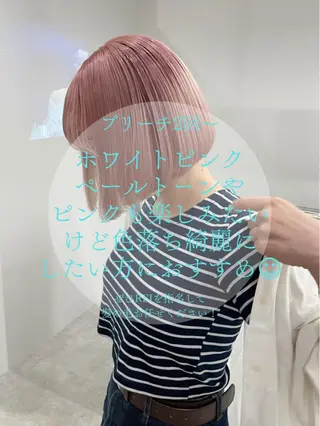 ショート カラー ヘアアレンジ 髪質改善【縮毛矯正】 北千住 田邉 澪のヘアスタイル