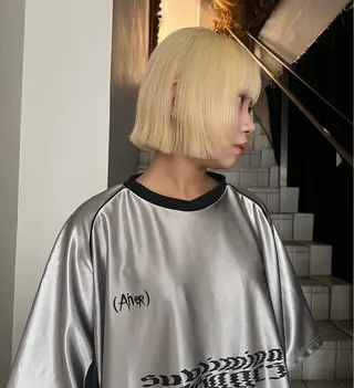 ミディアム ツガミ リナのヘアスタイル