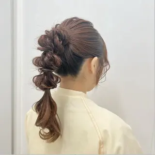ロング ヘアアレンジ 黒阪 なみのヘアスタイル
