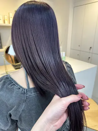 ミディアム カラー ハイトーン/縮毛矯正 /艶カラー/mikuのヘアスタイル