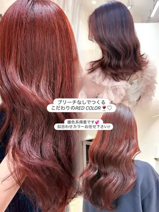 カラー SAKURA 髪質改善/ヘアセットのヘアスタイル