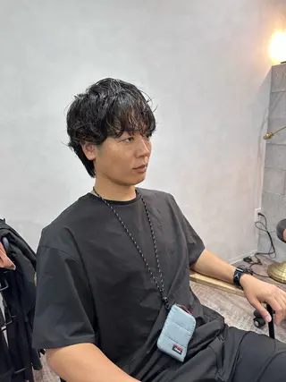 ショート パーマ メンズ t.hair垂門真吾 曲がる縮毛矯正/ボブのヘアスタイル