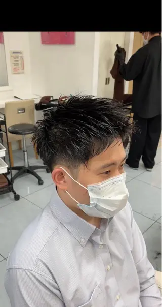 ショート メンズ 🔮メンズ縮毛矯正 毛流れパーマ💎竹永のヘアスタイル