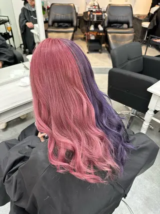 ミディアム 韓国ヘア×ハイトーン AYA💫のヘアスタイル