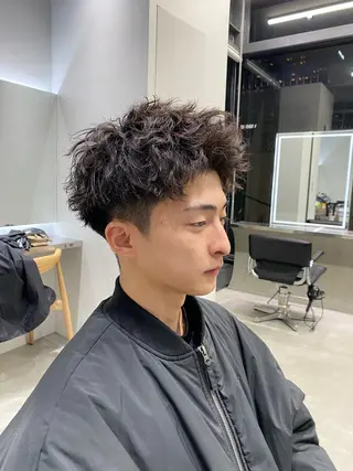 ショート パーマ メンズ fifth天神大名メンズサロン(フィフス)所属・fifth天神パーマ 特化/大田宗一朗のヘアスタイル