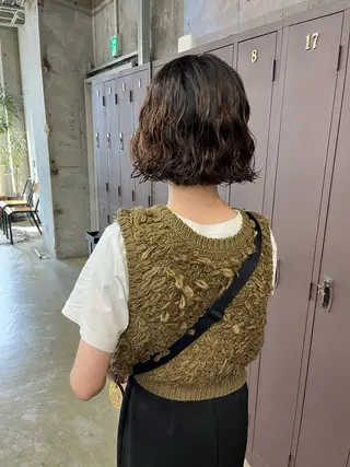 ミディアム カラー パーマ 小木曽智美 /ボブ/ショートのヘアスタイル