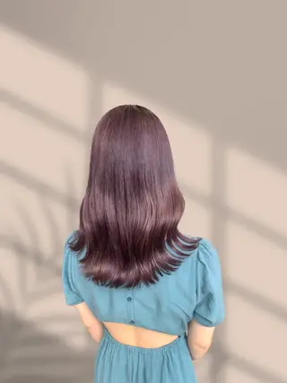 ロング カラー くすみミルクティー／ ブラウン🪡TOWAのヘアスタイル