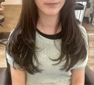 ロング ブリーチなしベージュ /ヘアセット/ミユのヘアスタイル