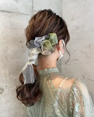 ロング ヘアアレンジ 女性に人気♪ はやしほのかのヘアスタイル