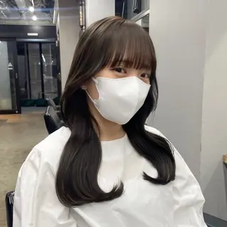 ロング カラー 新宿/韓国ヘア/ 髪質改善ストレートのヘアスタイル