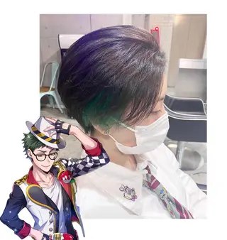 ショート カラー GARU-ガル-所属・TSUNO🦖 派手髪/オタク美容師のヘアスタイル