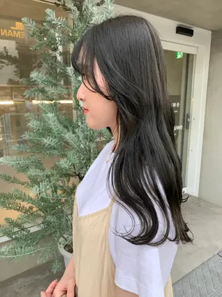 ロング カラー 韓国ヘア/耳ツボジュ エリー♡ayumuのヘアスタイル
