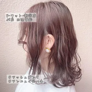 ミディアム カラー パーマ 🫧代表/新宿駅近/ 限定価格🫧田辺貴裕のヘアスタイル