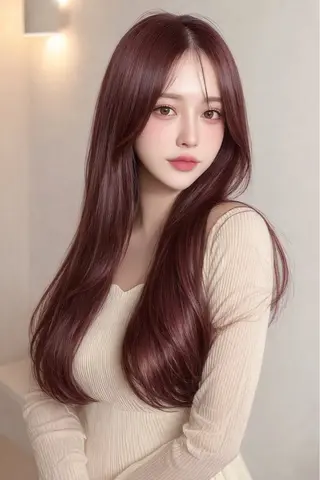 ロング カラー 岡田 望愛🫧のヘアスタイル