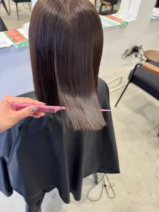 ミディアム カラー 萩原 紗妃のヘアスタイル