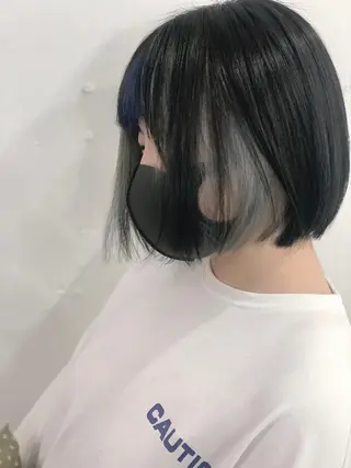 ショート ブリーチ毛に縮毛矯正 ✨カラー✨山田 正幸のヘアスタイル