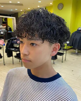 パーマ メンズ 年間2000名担当◎ パーマ職人/仲原佑樹のヘアスタイル