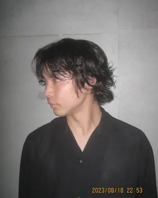 ミディアム メンズ 似合わせカット /パーマ岡本淳平のヘアスタイル