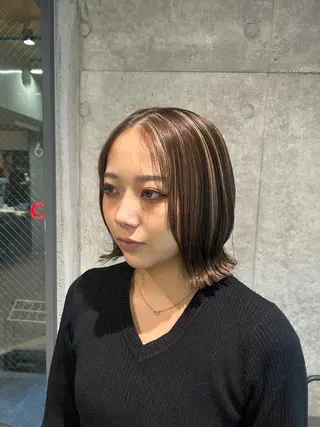 ショート 透明感カラー/縮毛/ chino🍀のヘアスタイル