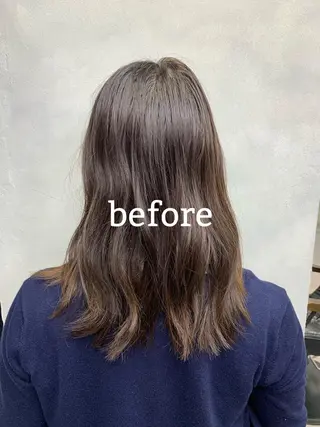 ミディアム 新宿/韓国レイヤー 髪質改善カラー/角所のヘアスタイル