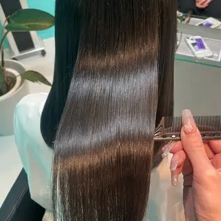 ミディアム カラー ボブ/艶カラー/ 暖色/Natsukiのヘアスタイル