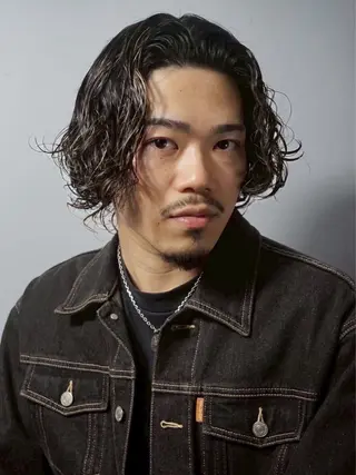 ロング パーマ メンズ 佐藤 笑夢のヘアスタイル