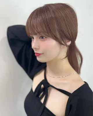 ロング カラー ヘアアレンジ 顔まわり職人🇰🇷 韓国ヘア/KAITOのヘアスタイル