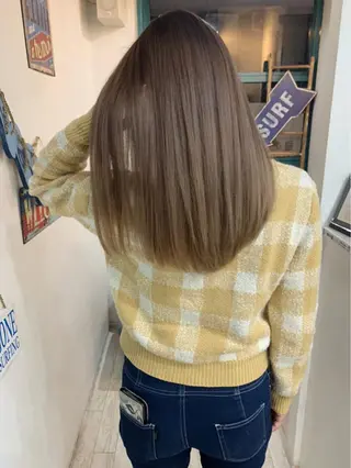 ロング カラー 京都大人女性ショート 徒歩1分/秋山のヘアスタイル