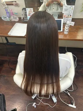 ロング ぴーす/縮毛矯正 /ナチュラルカラーのヘアスタイル