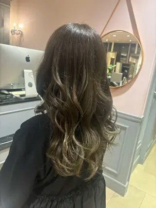 ロング カラー 上野 七奈穂のヘアスタイル