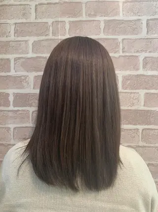 ミディアム 暖色系カラー❤️櫻井 亜美のヘアスタイル