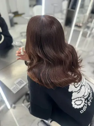 ミディアム カラー 艶 ケアブリーチ 🎀🩵RISAのヘアスタイル