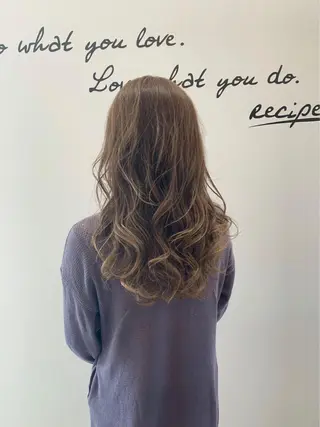 セミロング カラー 河内 元伸のヘアスタイル