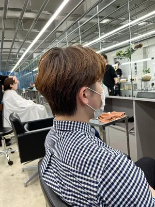 パーマ メンズ ダブルカラー/ ケアブリーチ/クニトのヘアスタイル