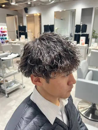 パーマ メンズ 田辺 湧愛のヘアスタイル