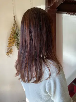 セミロング カラー パーマ 荒川 真悟のヘアスタイル