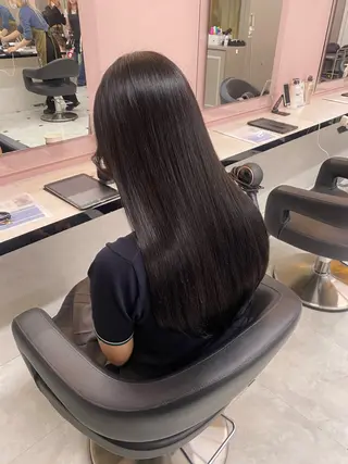 ロング カラー 透明感ベージュカラー 🪞上野🪞AIのヘアスタイル