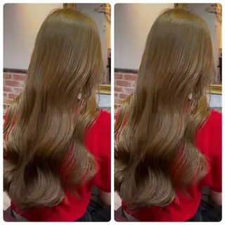 ロング 飯星慧斗 /ブリーチ、縮毛矯正のヘアスタイル