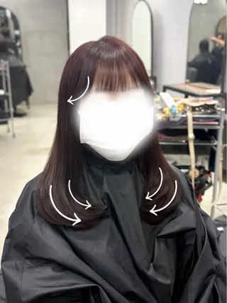 セミロング 🤍韓国ヘア/ 楓🤍のヘアスタイル