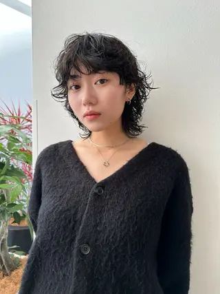 ミディアム パーマ BELLA/天王寺/ 似合わせ/木浦心のヘアスタイル