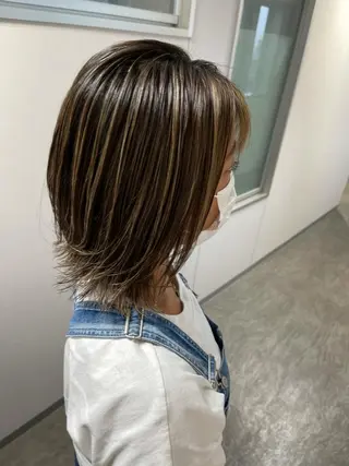 ショート カラー 松井那津子 /ハイライトブリーチのヘアスタイル