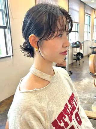 ミディアム パーマ 西原 大智のヘアスタイル