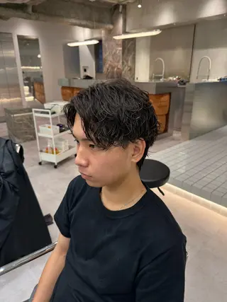 パーマ メンズ ブリーチ/パーマ特化 片平和寿のヘアスタイル