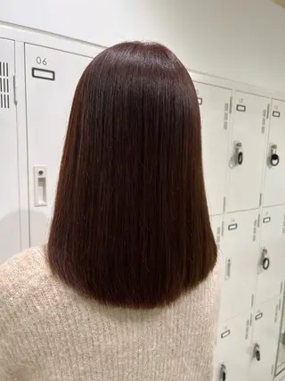 ミディアム カラー 【センターパート/ マッシュ】ryokaのヘアスタイル