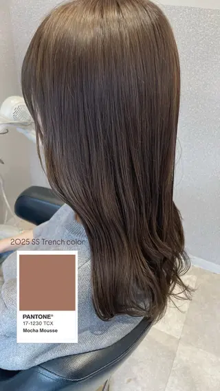 セミロング カラー 女性リピ90%🍨 🩷佐藤みずきのヘアスタイル