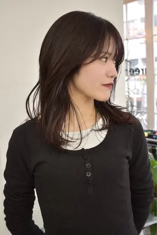 セミロング カラー レイヤーボブ/ 艶カラー/サナ🌼のヘアスタイル