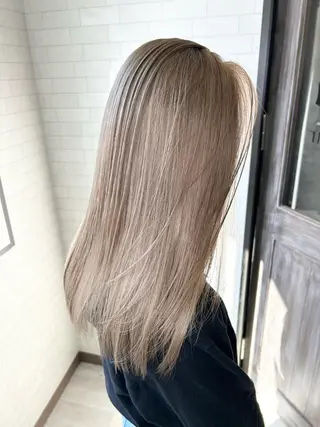 セミロング カラー 神野 雅樹のヘアスタイル