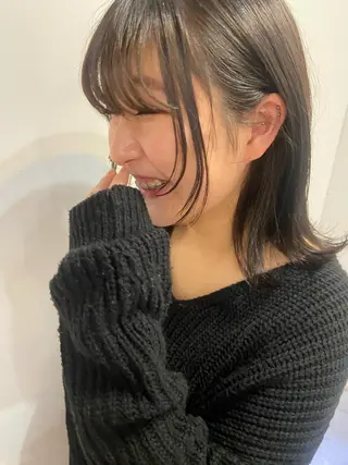 ミディアム ヘアアレンジ satsuki 暖色・ブラウンカラーのヘアスタイル